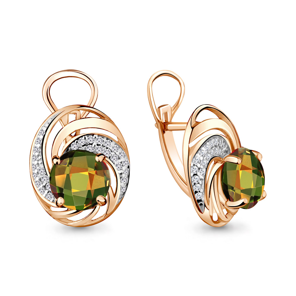 

Серьги из серебра с фианитом Aquamarine Aquamarine 4422519А_925_з, 4422519А_925_з