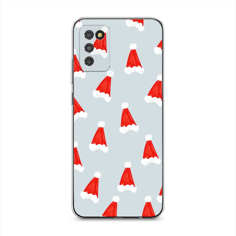 

Чехол на Samsung Galaxy A02s "Новогодние шапочки", Белый;красный;серый, 2102350-5