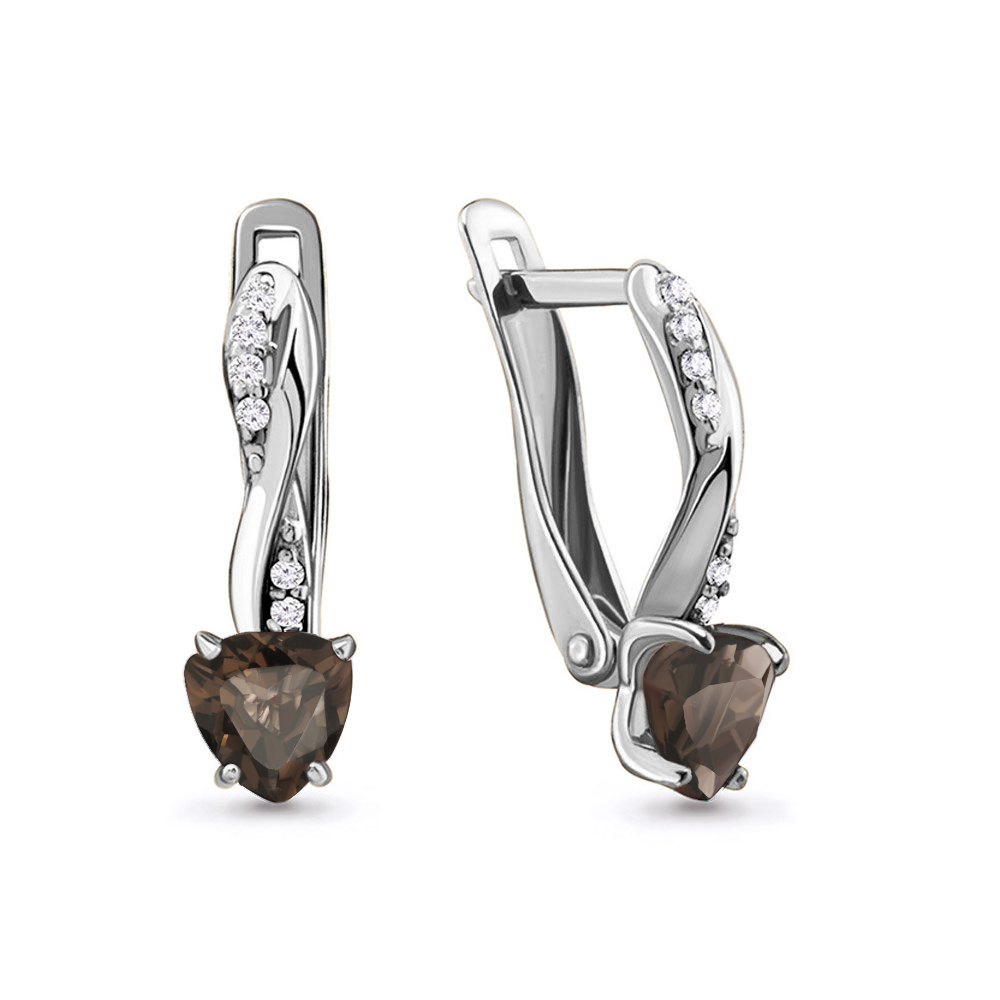 

Серьги из серебра с кварцем Aquamarine Aquamarine 4419001А_925_р, 4419001А_925_р