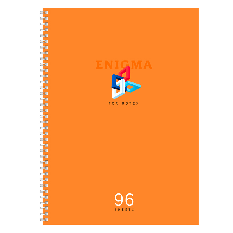 

Тетрадь BG "Enigma" 96 листов А4 клетка на гребне матовая ламинация неон 3 штуки