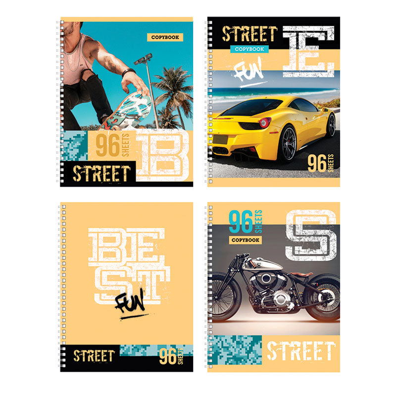 

Тетрадь BG "Street fun" 327903 96 листов А5 линия на гребне 8 штук