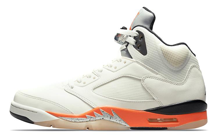 

Кеды унисекс Jordan Air Jordan 5 retro orange blaze белые 42.5 EU, Белый, Air Jordan 5 retro orange blaze