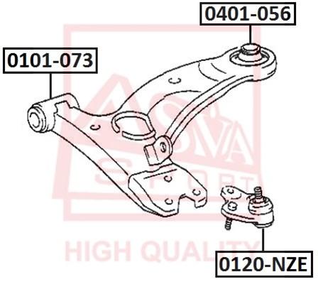 

Сайлентблок Переднего Рычага Передний Toyota Prius Ii (2000-2011) ASVA арт. 0101-073