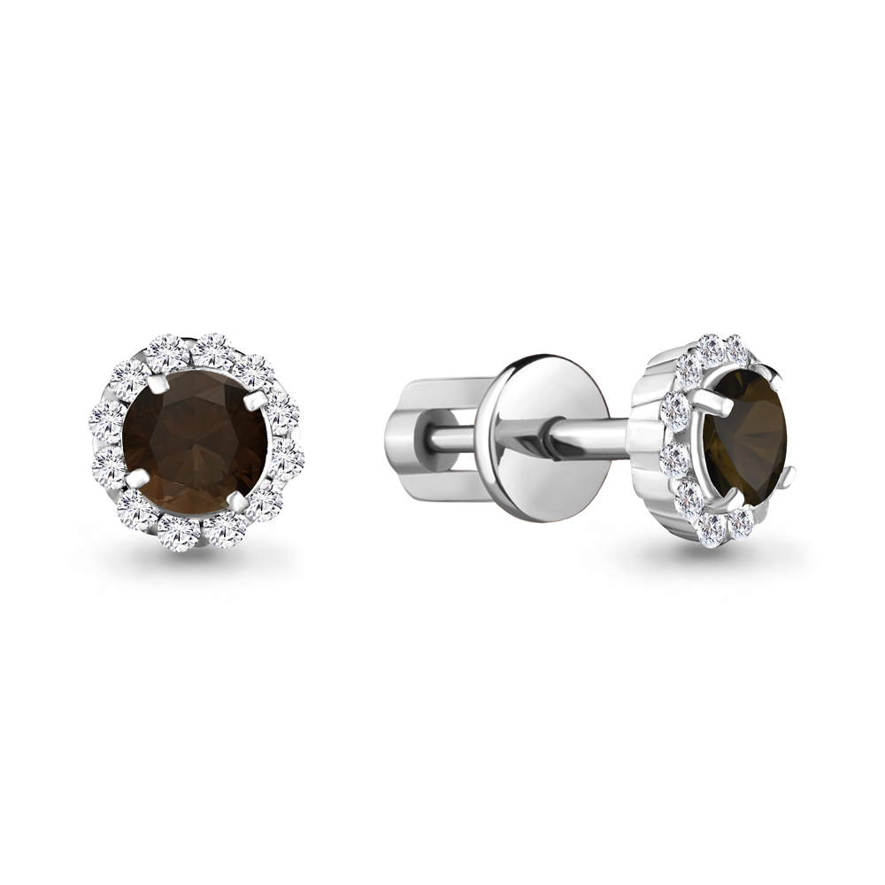 

Серьги из серебра с кварцем Aquamarine Aquamarine 4408601А_925_р, 4408601А_925_р