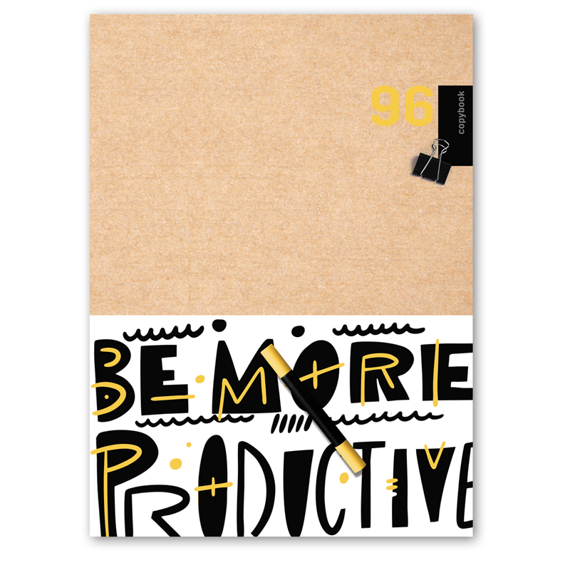 

Тетрадь 96л., А4, клетка BG "Be more productive", выб.лак (арт. 327811) - 3 шт.
