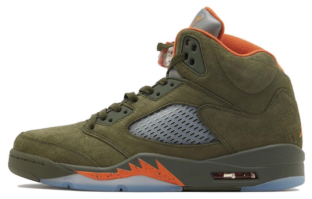 

Кеды унисекс Jordan Air Jordan 5 Retro Olive 2024 зеленые 42 EU, Зеленый, Air Jordan 5 Retro Olive 2024