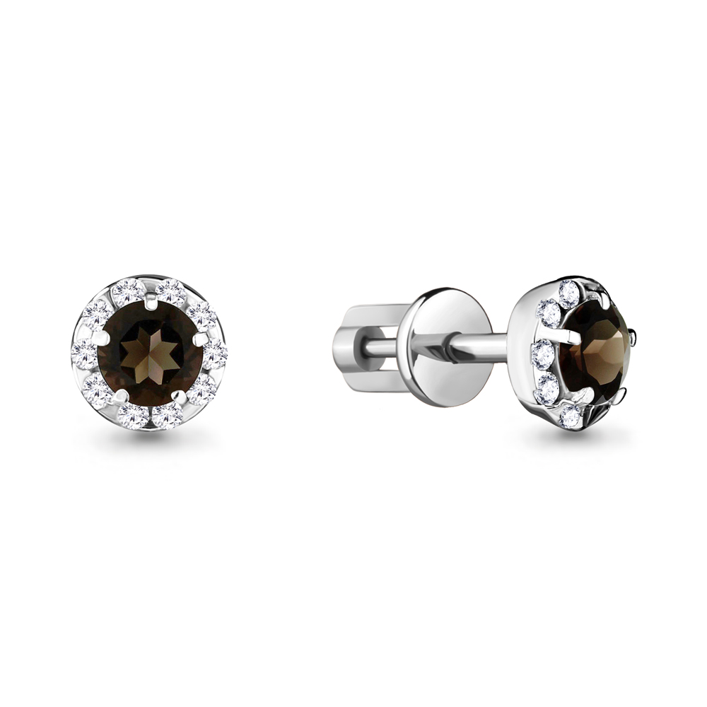 

Серьги из серебра с кварцем Aquamarine Aquamarine 4408501А_925_р, 4408501А_925_р