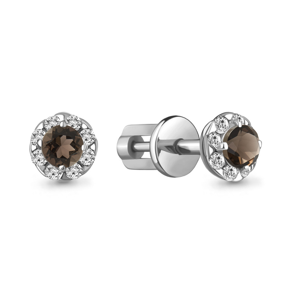 

Серьги из серебра с кварцем Aquamarine Aquamarine 4407501А_925_р, 4407501А_925_р