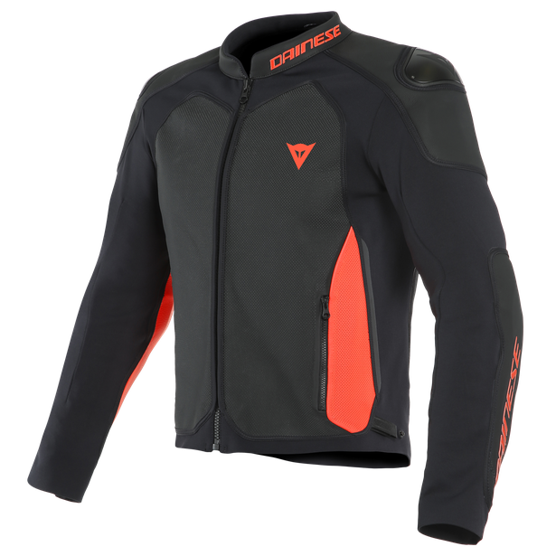 фото Куртка кожаная dainese intrepida perforated black/black-matt/fluo-red (р.58)