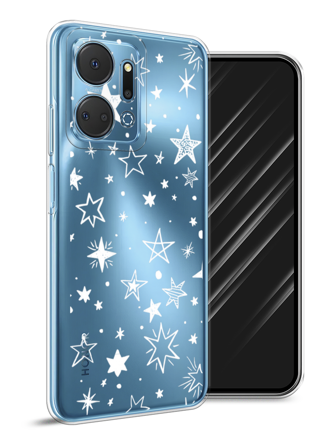 

Чехол Awog на Honor X7A Plus "Звездочки графика белая", Прозрачный;белый, 6121850-1