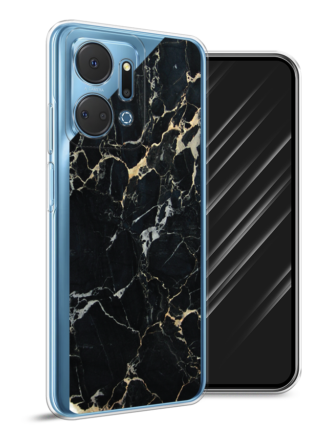 

Чехол Awog на Honor X7A Plus "Черный мрамор уголок", Черный;золотистый, 6121850-1