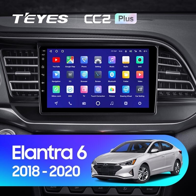 Автомобильная магнитола Teyes CC2 Plus 4/32 Hyundai Elantra 6 (2018-2020) Тип-B