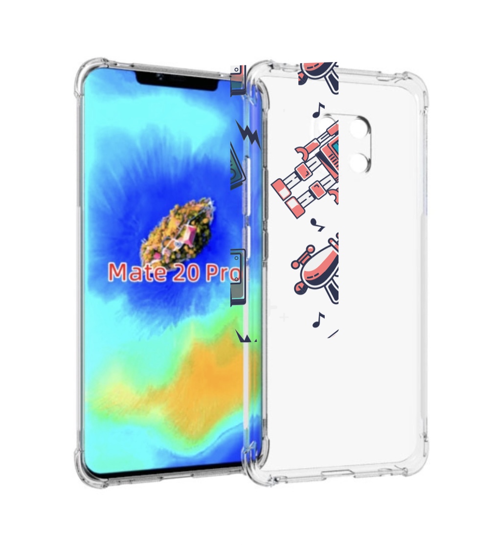 фото Чехол mypads мини-роботы для huawei mate 20 pro/mate 20 rs 6.39