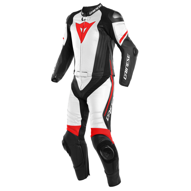 фото Комбинезон кожаный dainese laguna seca 4 2pcs suit black-matt/white/fluo-red (р.54)