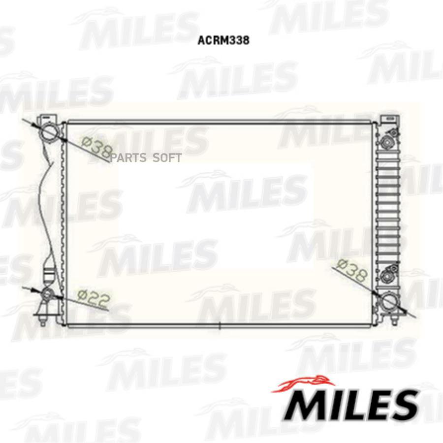 

MILES ACRM338 Радиатор MILES ACRM338 VAG PASSAT 10-/GOLF VI 08-/SKODA SUPERB II 08- 1.4T/1