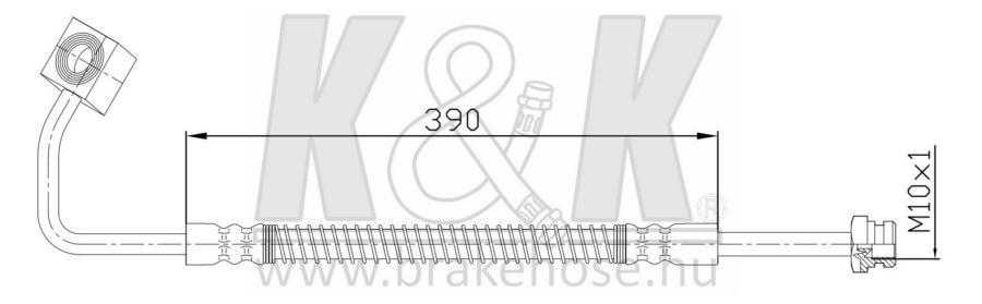 

Шланг тормозной передн прав KIA: SPORTAGE 96- K&K FT1001, FT1001