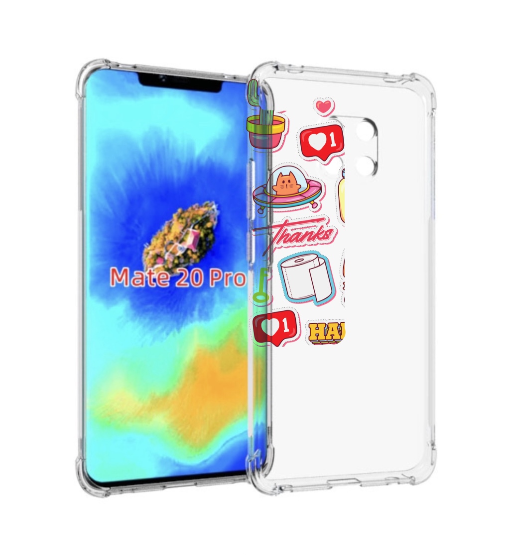 

Чехол MyPads милые-стикеры-корги для Huawei Mate 20 Pro/Mate 20 RS 6.39, Прозрачный, Tocco