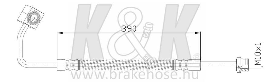 

Шланг тормозной передн лев KIA: SPORTAGE 96- K&K FT1000, FT1000