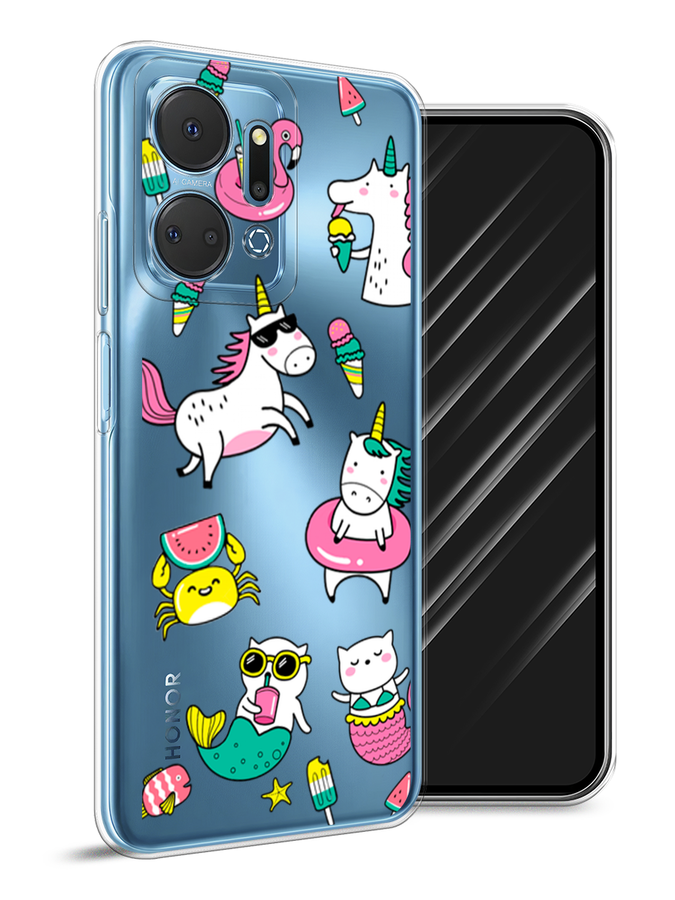 

Чехол Awog на Honor X7A Plus "На отдыхе", Белый;бирюзовый;розовый, 6121850-1