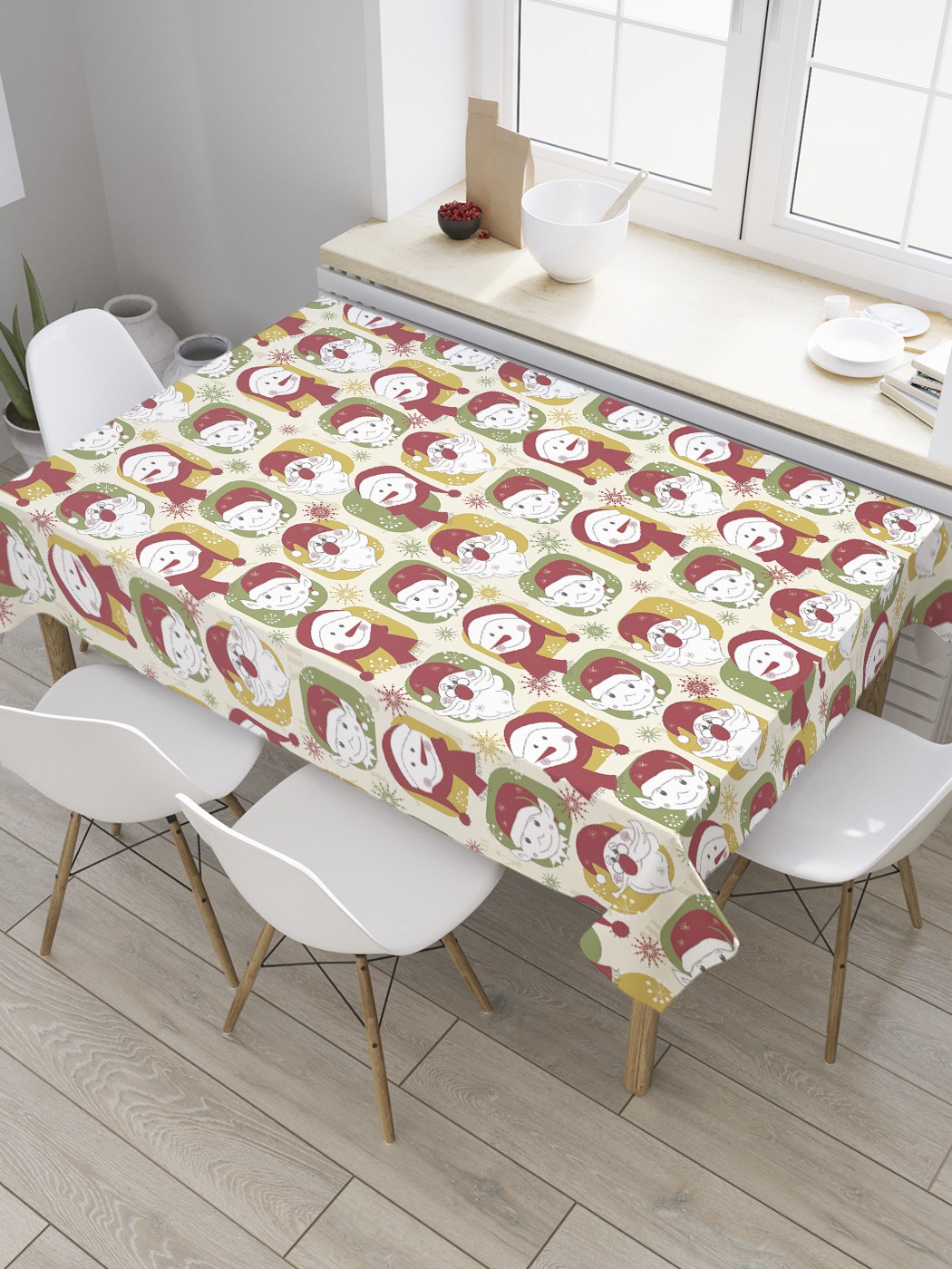 

Скатерть прямоугольная JoyArty "Карлсон и помощники" из сатена, 180x145 см, Белый, Карлсон и помощники