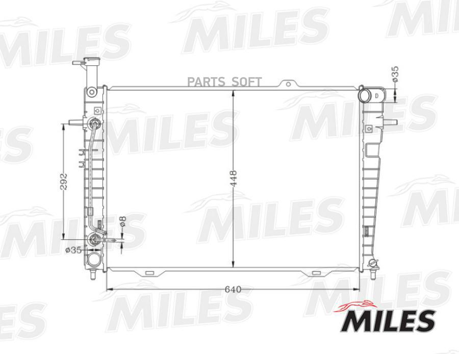 

MILES ACRB009 Радиатор (паяный) HYUNDAI TUCSON /KIA SPORTAGE 2.0/2.7 04-) (NISSENS 67479)