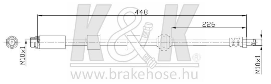 Шланг тормозной передн FORD: MONDEO 00- K&K FT2321