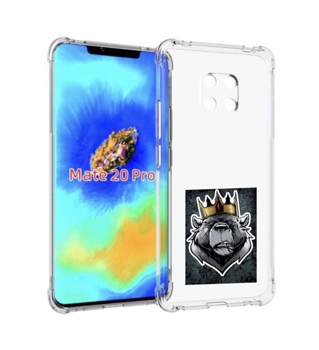 

Чехол MyPads медведь с короной для Huawei Mate 20 Pro/Mate 20 RS 6.39, Прозрачный, Tocco