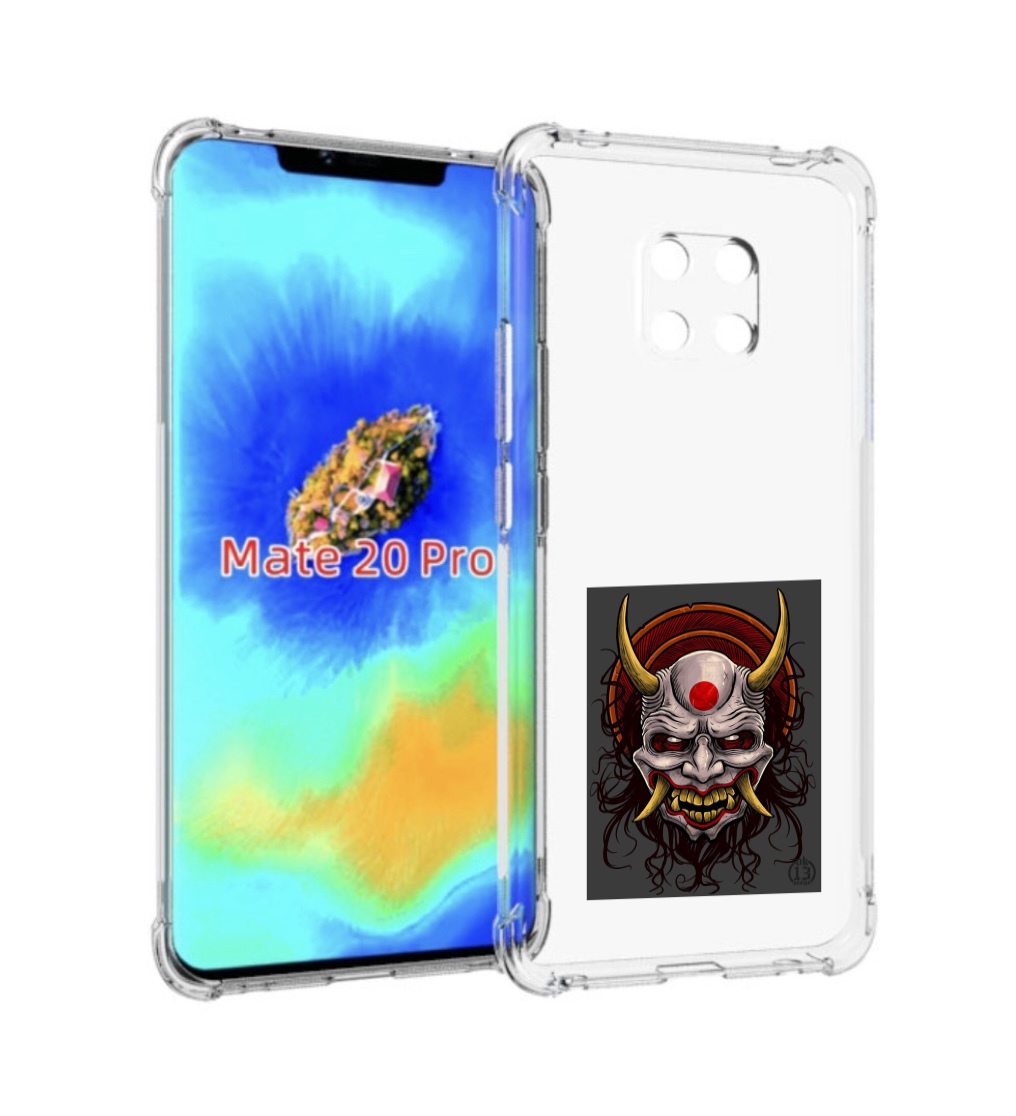 Чехол MyPads маска с клыками и рогами для Huawei Mate 20 Pro/Mate 20 RS 6.39
