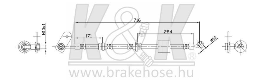 

Шланг тормозной передн прав SUZUKI: GRAND VITARA 1.6/2.5 V6 24V 98- K&K FT0084, FT0084