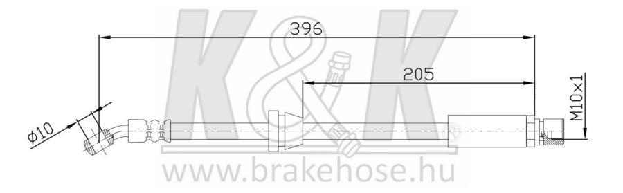 

Шланг тормозной передн DAEWOO: NUBIRA 1.6 16V/2.0 16V 97- K&K FT0608, FT0608