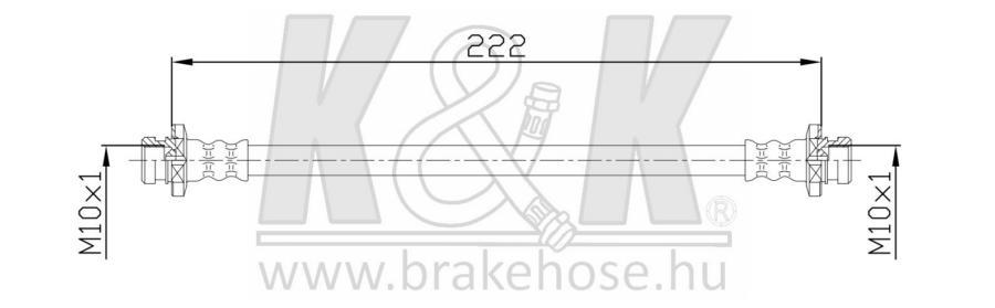 

Шланг тормозной задн DAEWOO: MATIZ 0,8 98- K&K FT0611, FT0611