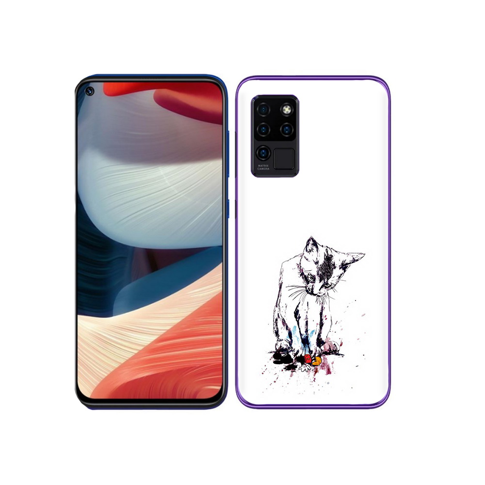 

Чехол MyPads Tocco для Oukitel C21 кот и микки, Прозрачный, Tocco