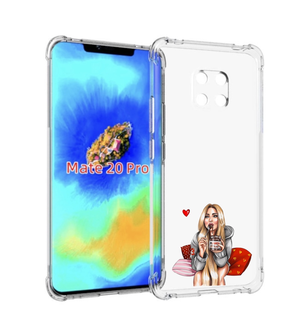 Чехол MyPads любительница-нутеллы женский для Huawei Mate 20 Pro/Mate 20 RS 6.39