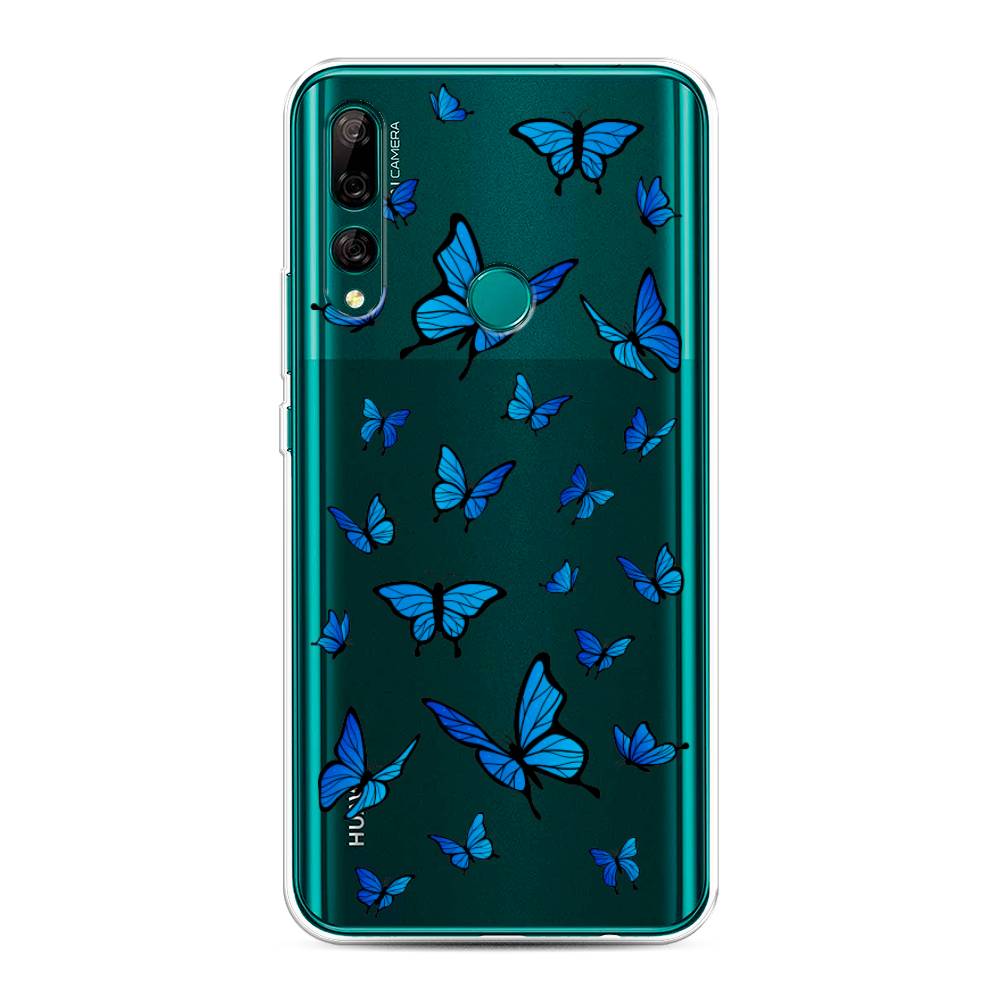 фото Чехол awog "синие бабочки" для huawei y9 prime 2019