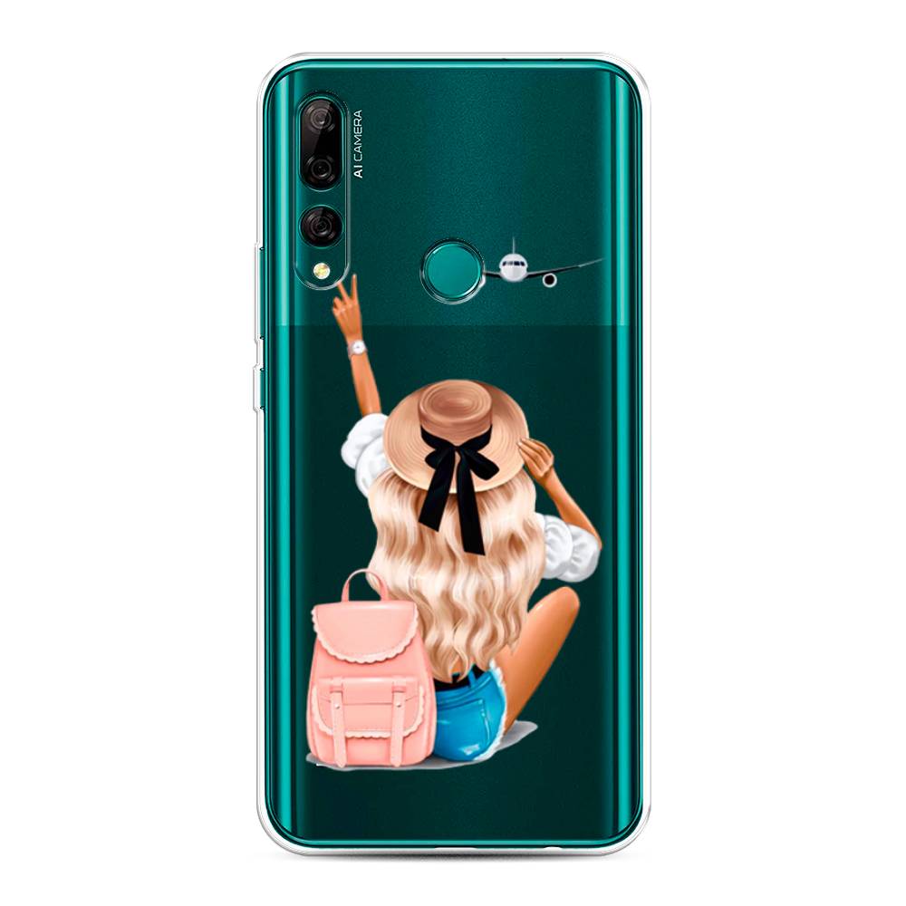 

Чехол Awog на Huawei Y9 Prime 2019 "Автостопом самолетом", Бежевый;розовый;голубой, 611950-7