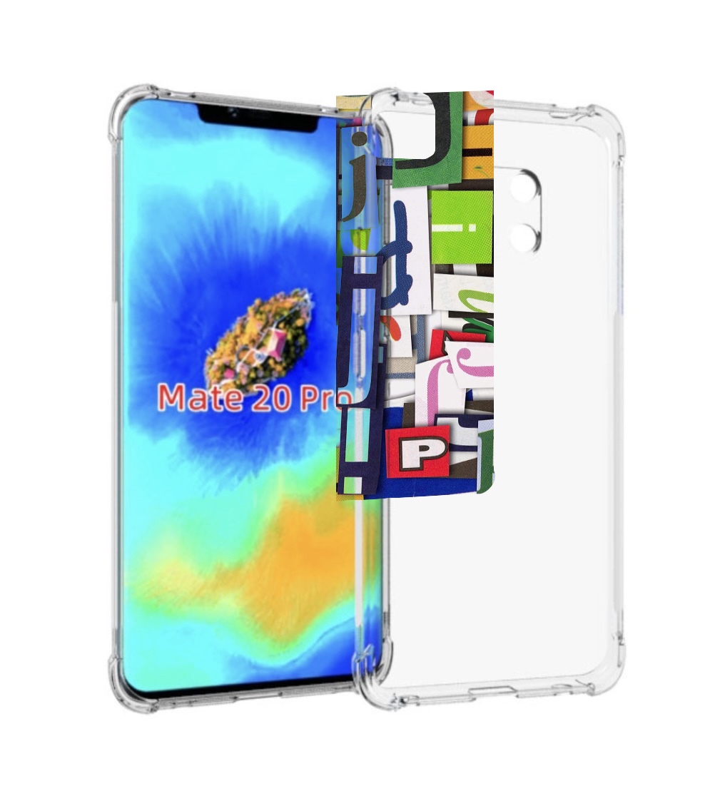 

Чехол MyPads ломанные-буквы для Huawei Mate 20 Pro/Mate 20 RS 6.39, Прозрачный, Tocco