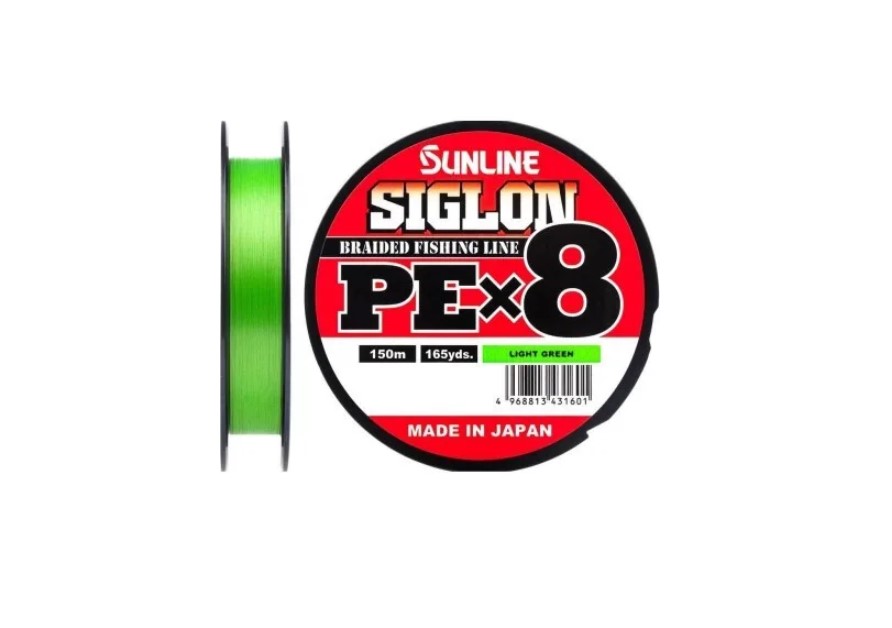 Леска плетеная SunLine Siglon PE X8 0,11 мм, 150 м, 2,9 кг, light green