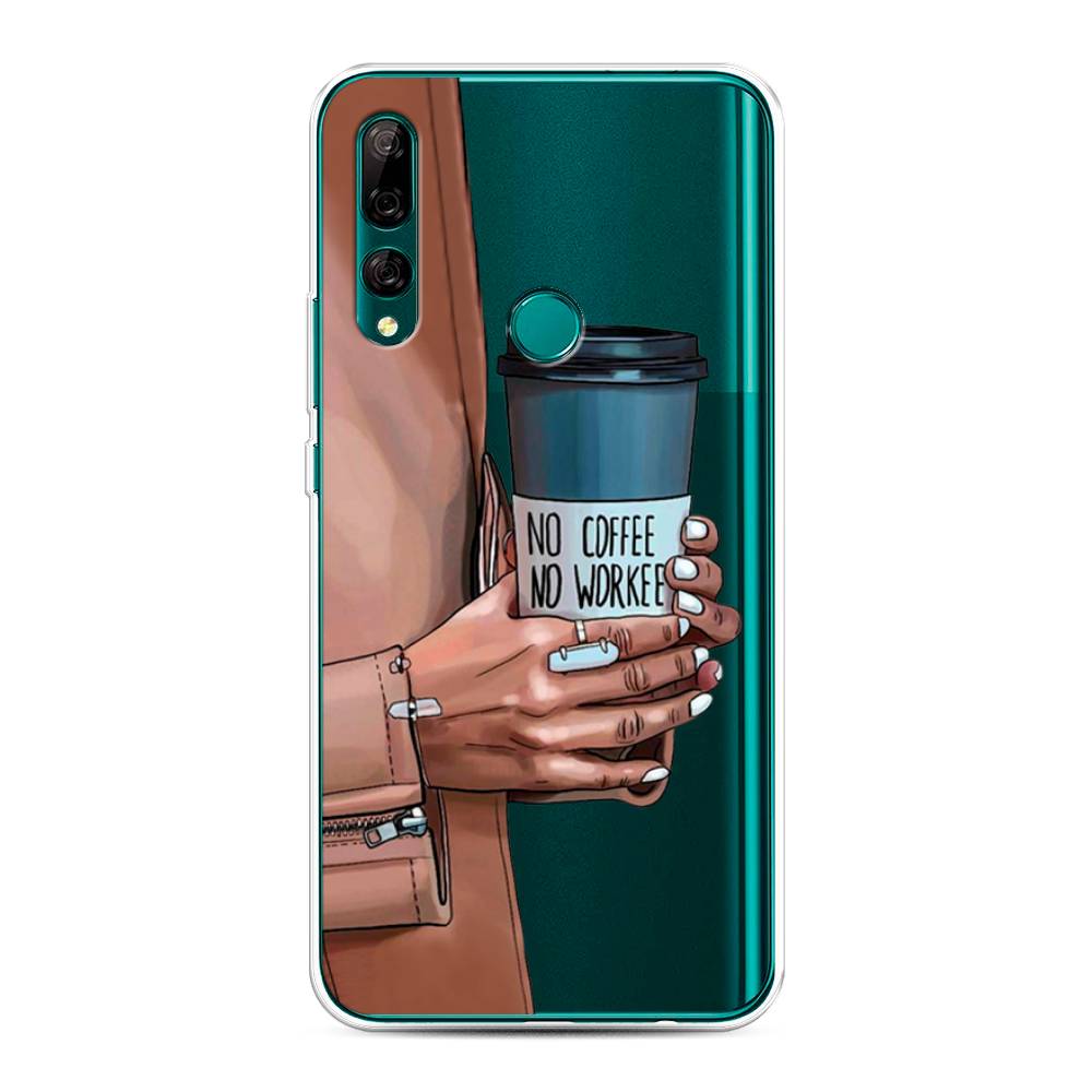 

Чехол Awog на Huawei Y9 Prime 2019 "No coffee", Коричневый;серый, 611950-7