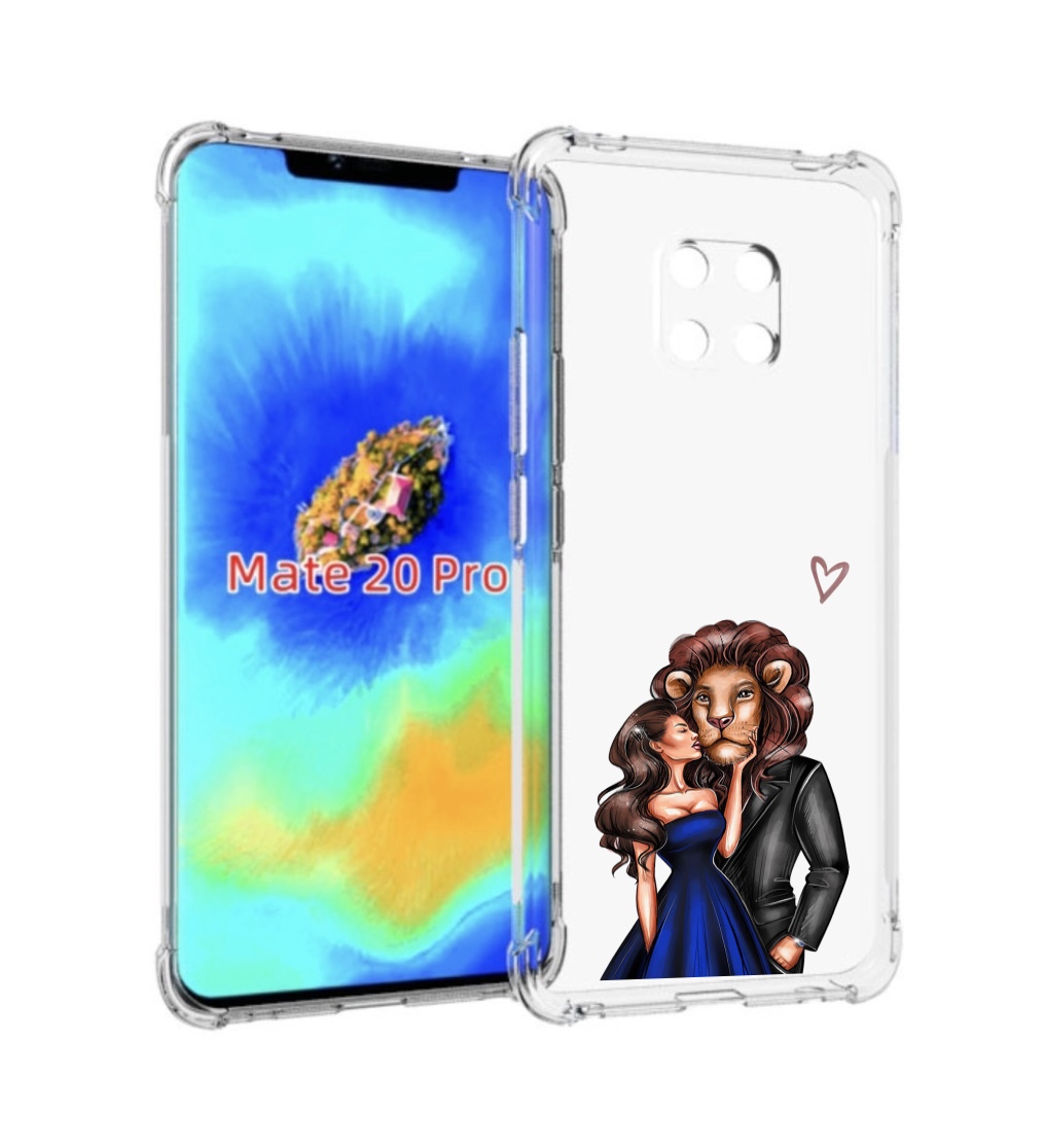 Чехол MyPads лев-в-смокинге для Huawei Mate 20 Pro/Mate 20 RS 6.39