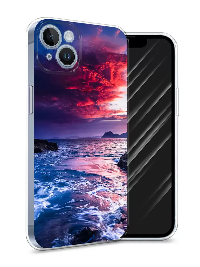 

Силиконовый чехол Awog "Волны 1" для Apple iPhone 14, Разноцветный, 15150-4