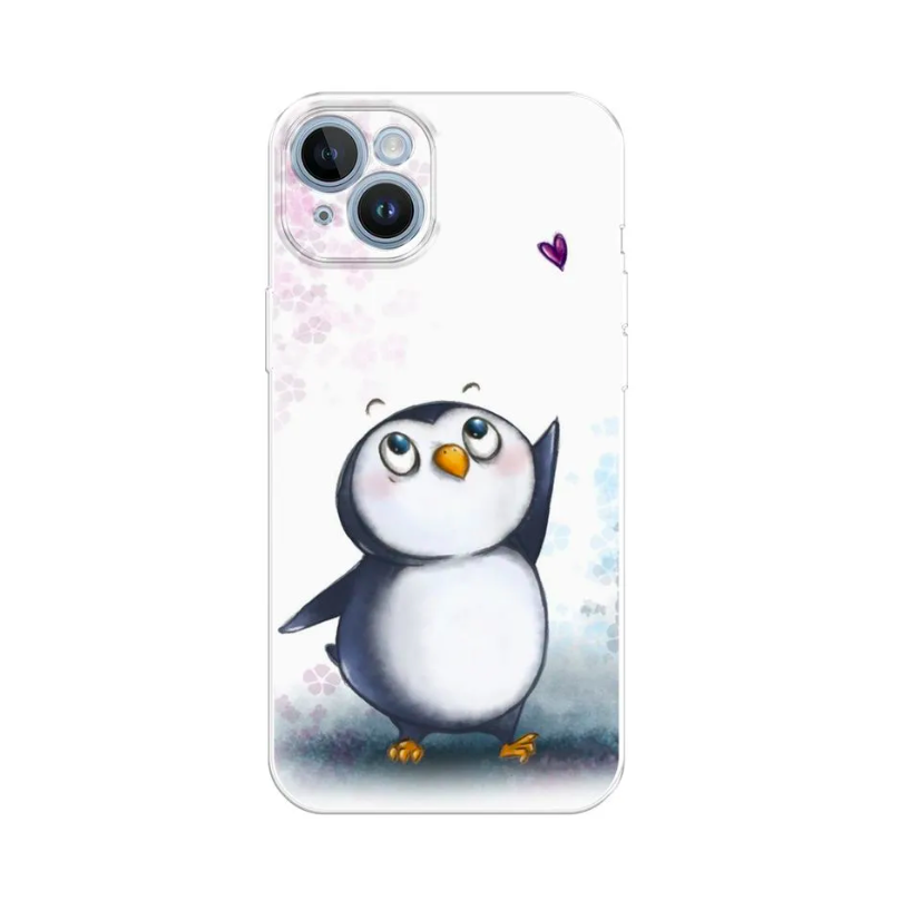 

Чехол Awog на Apple iPhone 14 / Айфон 14 "Пингвин и сердечко", Разноцветный, 15150-1