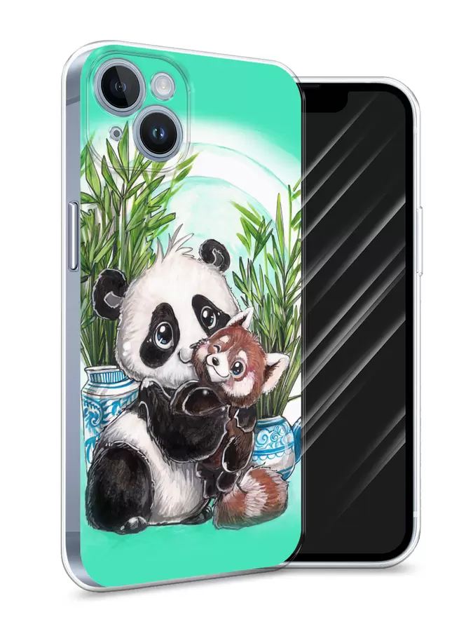 

Силиконовый чехол Awog "Друзья зверята" для Apple iPhone 14, Разноцветный, 15150-2