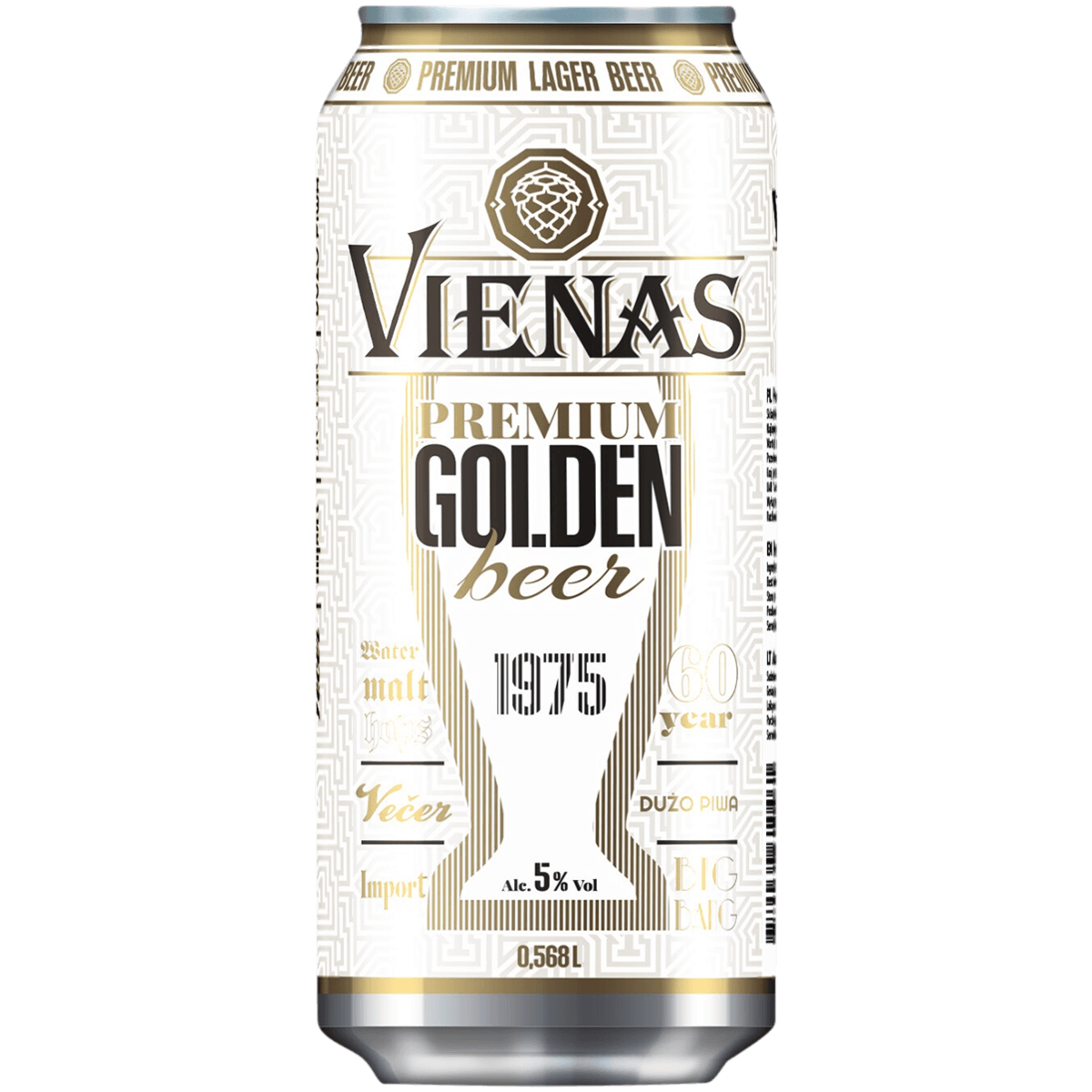

Пиво Vienas Premium Golden светлое 0,568 л ж/б