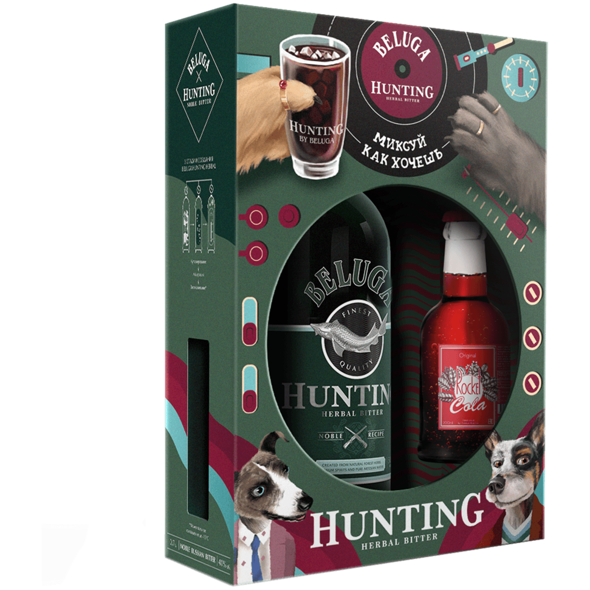 

Ликер Beluga Hunting Herbal Bitter 0,7 л в подарочной упаковке + Rocket Cola