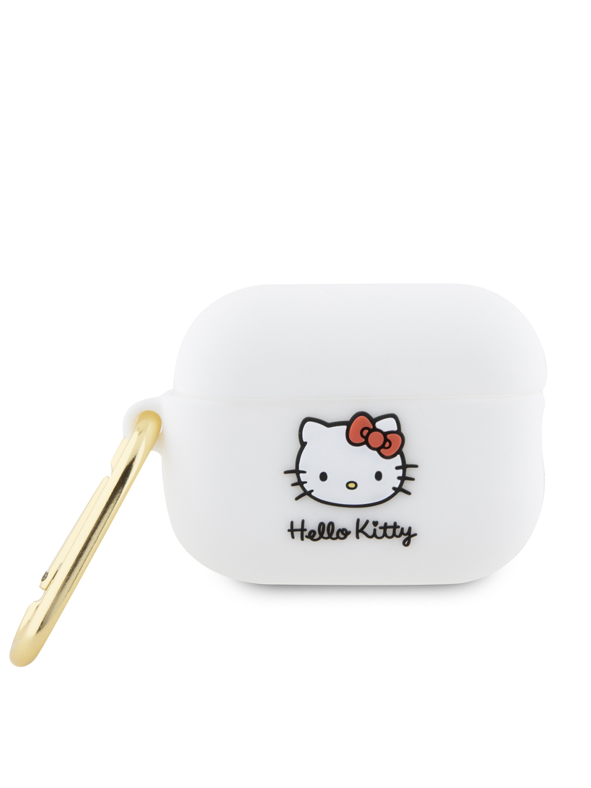 

Чехол Hello Kitty для Airpods Pro 2 с карабином Rubber Kitty, белый