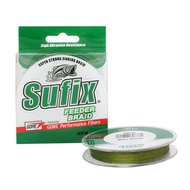 фото Леска плетеная sufix feeder braid 0,14 мм, 100 м, 6,8 кг