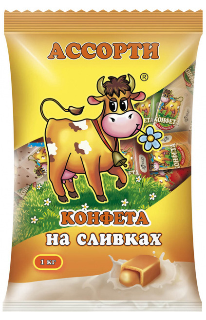 

Конфеты молочно-сливочные Вольский кондитер Коровка на сливках