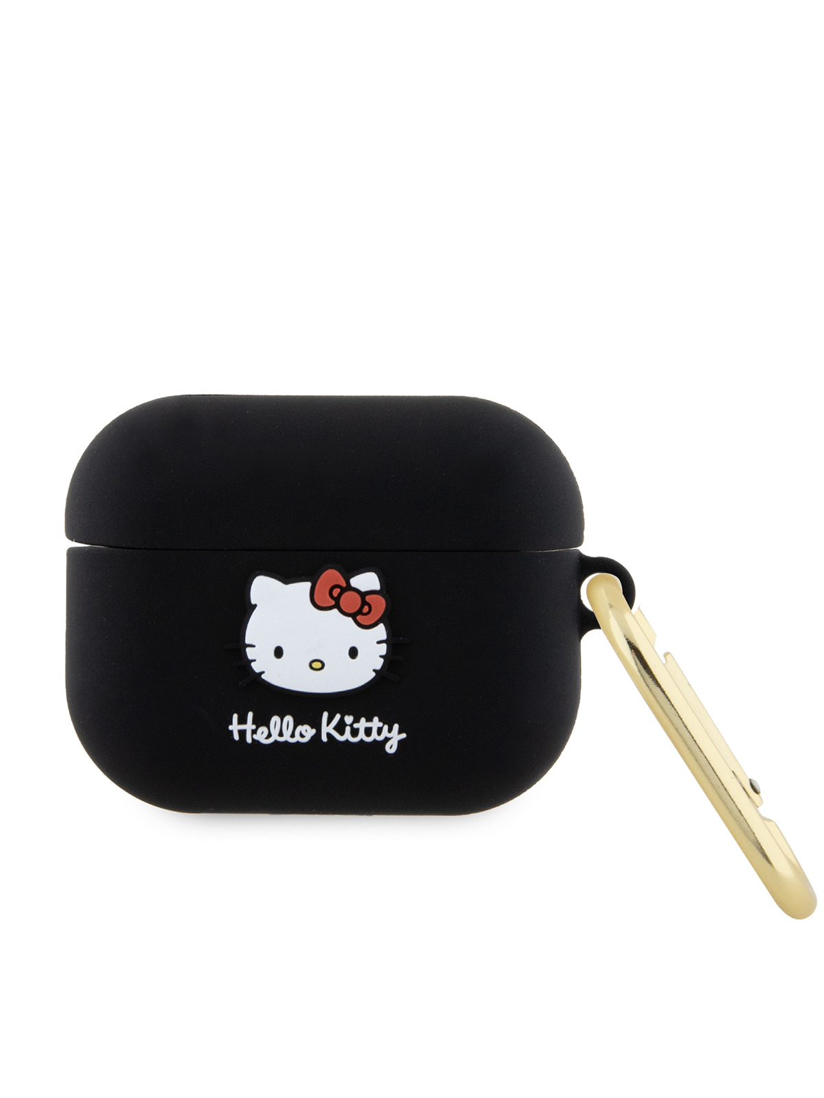 

Чехол Hello Kitty для Airpods Pro с карабином Rubber Kitty, черный