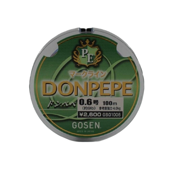 фото Леска плетеная gosen donpepe markline pe 0,235 мм, 100 м, 9 кг