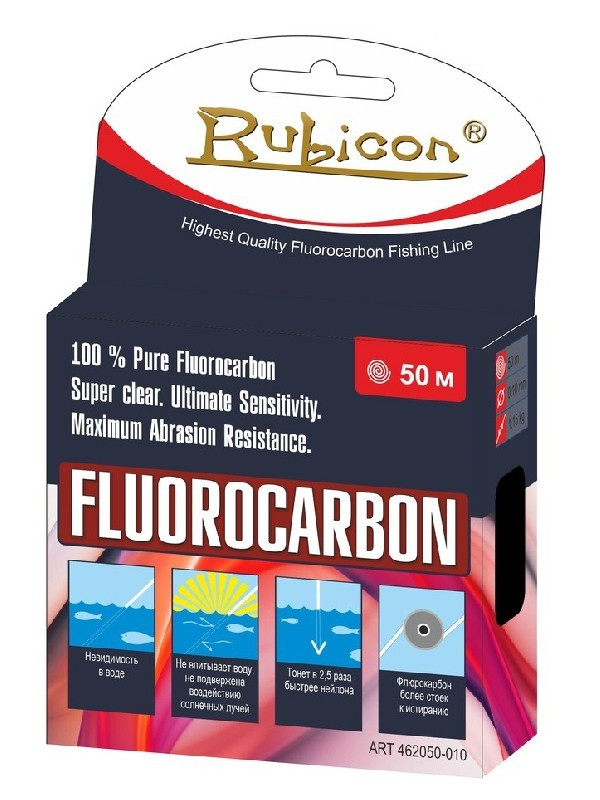 

Леска флюрокарбоновая Rubicon Fluorocarbon 0,3 мм, 100 м, 7,02 кг, Fluorocarbon